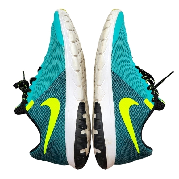 Nike Flex Experience Women's  Athletic Running Shoes Teal and Yellow Size 8.5 - Picture 7 of 14